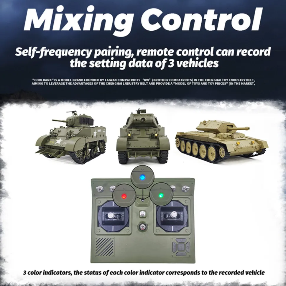 1/16 Scale 2.4G U.S. M8 Self-Propelled Howitzer RC Simulation Tank Model with Sound and Lights, Telescoping Smoke, Dual-Speed Modes