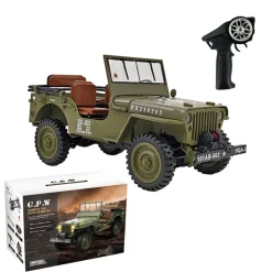 1/14 Scale 2.4G U.S. Willys RC Simulation Off-Road Car Model with Dual-Speed Switching