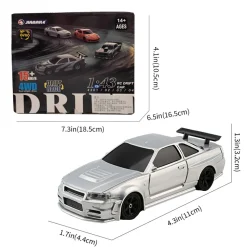 1/43 Scale 2.4G 4WD Full-proportion RC Electric Mini Racing Drift Car Model