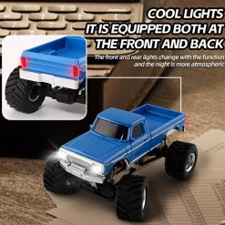 1/36 Scale 2.4G 4WD Proportional RC Off-Road Car – LED Lights, Long Battery Life