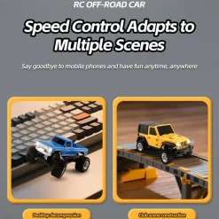 1/36 Scale 2.4G 4WD Proportional RC Off-Road Car – LED Lights, Long Battery Life