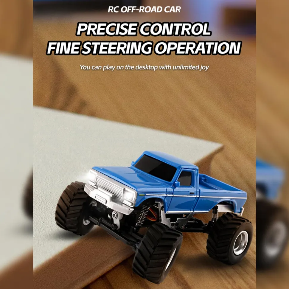 1/36 Scale 2.4G 4WD Proportional RC Off-Road Car – LED Lights, Long Battery Life