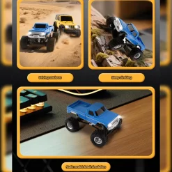 1/36 Scale 2.4G 4WD Proportional RC Off-Road Car – LED Lights, Long Battery Life