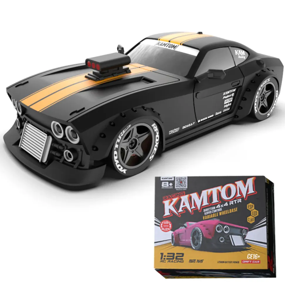 1/32 Scale 2.4G 4WD RC Drift Car with LED Headlights