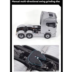 1/14 Scale 2.4G 6x6 All Wheel Drive Full-proportional RC Tractor Truck with 2-Speed and Realistic Sound and lights Gift for Boys