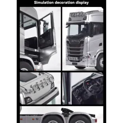 1/14 Scale 2.4G 6x6 All Wheel Drive Full-proportional RC Tractor Truck with 2-Speed and Realistic Sound and lights Gift for Boys