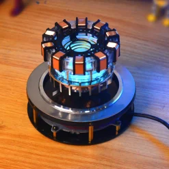 1:1 Scale MK1 Arc Reactor Floating Rotating LED Tech Desk Ornament