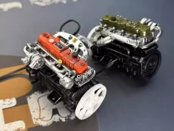 1/10 Scale Resin Inline Four-Cylinder Functional Vintage Diesel Engine Model for RC Crawlers