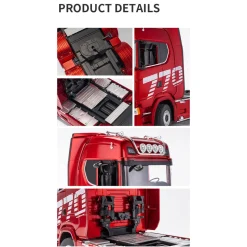 1/18 Scale 6x4 770S Heavy Duty Tractor Truck - RC Semi Trailer Model with Rear Wheel Drive
