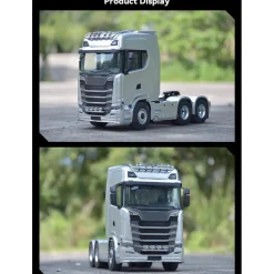 1/18 Scale 6x4 770S Heavy Duty Tractor Truck - RC Semi Trailer Model with Rear Wheel Drive