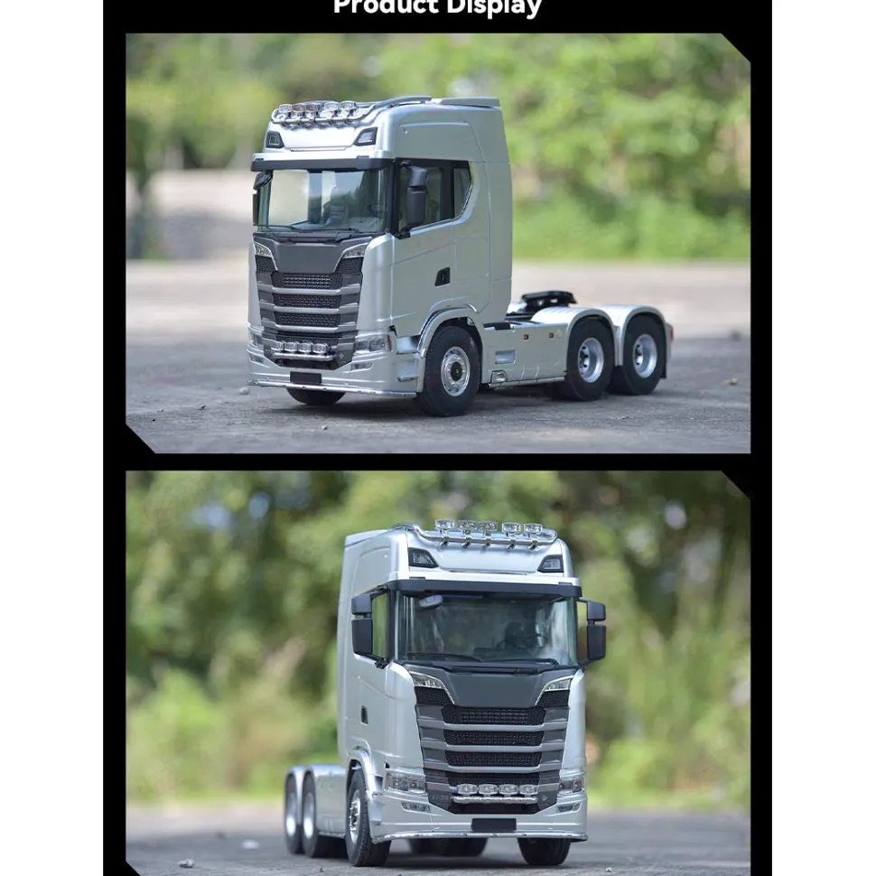 1/18 Scale 6x4 770S Heavy Duty Tractor Truck - RC Semi Trailer Model with Rear Wheel Drive