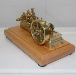 S10 1.7CC Mini Retro Horizontal Single-cylinder Reciprocating Double-acting Mill Steam Engine Model Toys with Speed Reducer