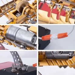 SeaArk Boat Model Kit That Works - Metal Ship Model Kit That Runs - Gear Drive Mechanical Model Boat Kit