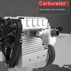 SEMTO ENGINE ST-NF2 7.0cc Mini Inline Double-cylinder Four-stroke Air-cooled Nitro Engine Model Kit