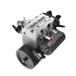SEMTO ENGINE ST-NF2 7.0cc Mini Inline Double-cylinder Four-stroke Air-cooled Nitro Engine Model Kit