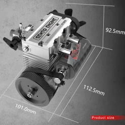 SEMTO ENGINE ST-NF2 7.0cc Mini Inline Double-cylinder Four-stroke Air-cooled Nitro Engine Model Kit