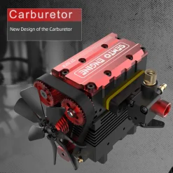 SEMTO ENGINE ST-NF2 7cc SOHC Inline 2 Cylinders 4 Stroke Air Cooled Nitro Engine Model Kit - FS-L200AC