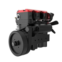 SEMTO ENGINE ST-NF2 7cc SOHC Inline 2 Cylinders 4 Stroke Air Cooled Nitro Engine Model Kit - FS-L200AC