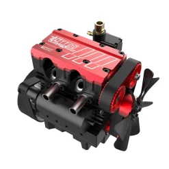 SEMTO ENGINE ST-NF2 7cc SOHC Inline 2 Cylinders 4 Stroke Air Cooled Nitro Engine Model Kit - FS-L200AC