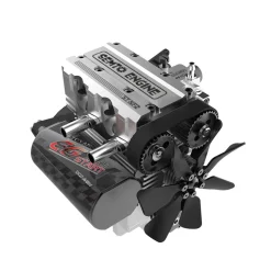 SEMTO ENGINE ST-NF2 7cc SOHC Inline 2 Cylinders 4 Stroke Air Cooled Nitro Engine Model Kit - FS-L200AC