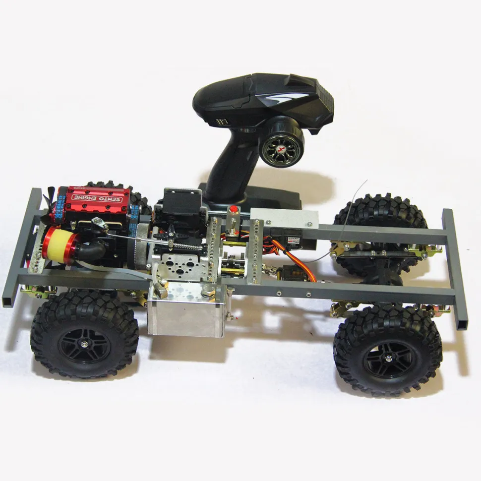 SEMTO ST-NF2 Engine 7cc SOHC Inline 2 Cylinders 4 Stroke Air Cooled Nitro Engine Model Kit - Build Your Own Engine that Works