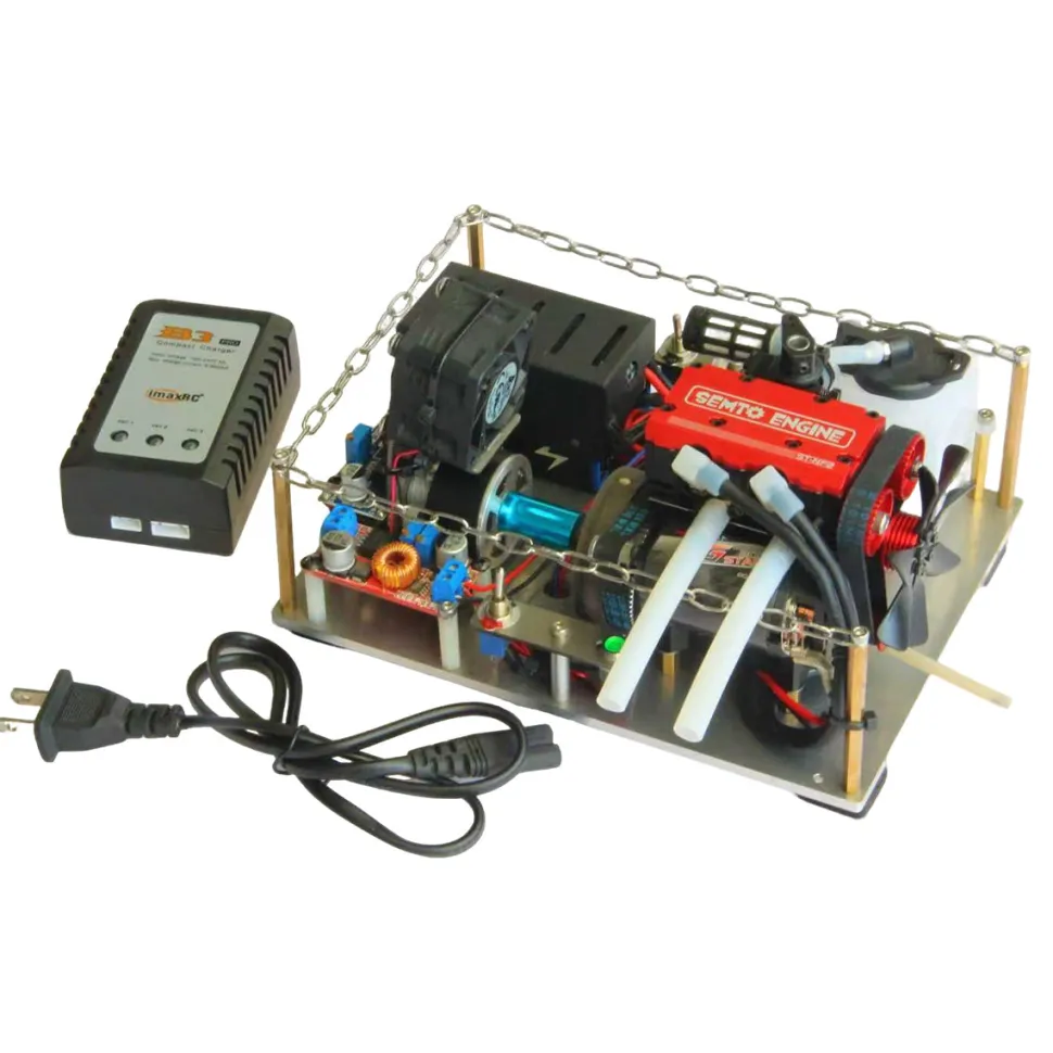 SEMTO ST-NF2 L2 Mini Gasoline Engine Model with 12V Generator & Stabilized Charging Module - Includes Base Ignition Set - One Key Start