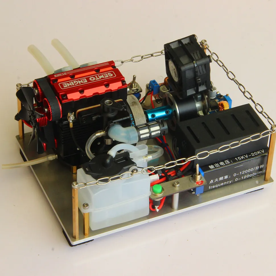SEMTO ST-NF2 L2 Mini Gasoline Engine Model with 12V Generator & Stabilized Charging Module - Includes Base Ignition Set - One Key Start