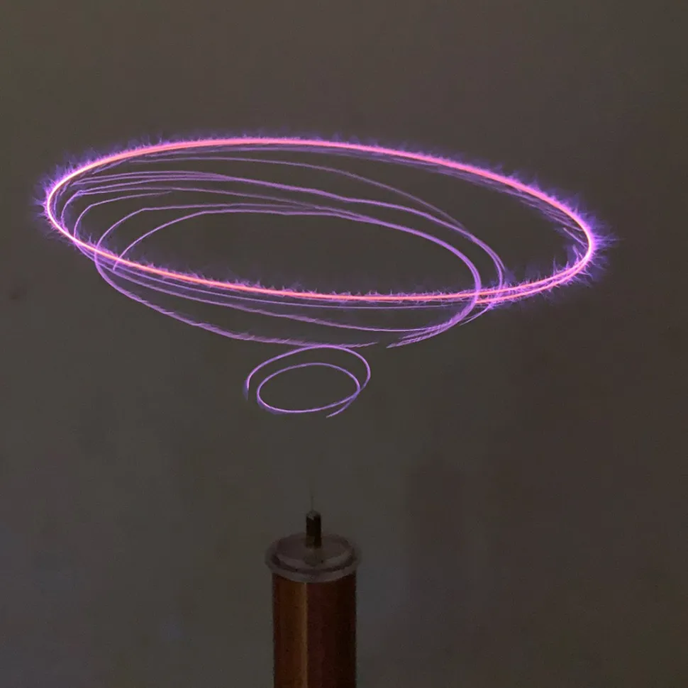 Singing Tesla Coil Music Kit Plasma Loudspeaker Wireless Transmission Experiment Desktop Toy Model - US Plug