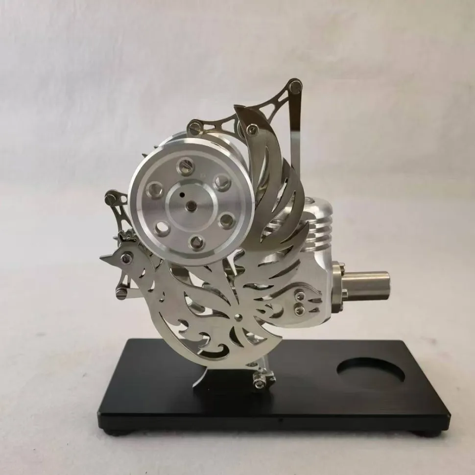 Single Cylinder Stirling Engine Model with Flying Bird Design