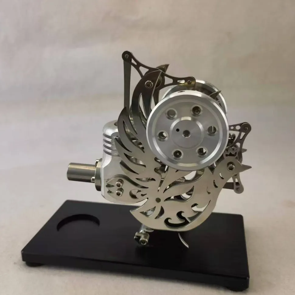 Single Cylinder Stirling Engine Model with Flying Bird Design