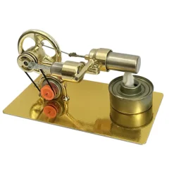 Single Cylinder Stirling Engine Model Kit With LED for Science Experiment
