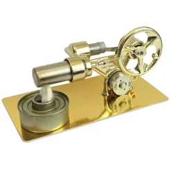 Single Cylinder Stirling Engine Model Kit With LED for Science Experiment