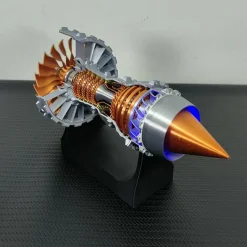 SKYMECHMAN TRENT900 Turbofan Engine Model Kit with LED Light - Turbofan Engine that Works