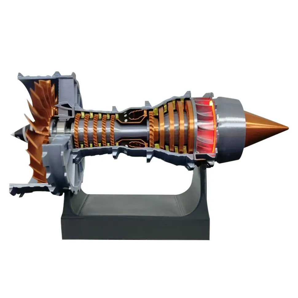 SKYMECHMAN TRENT900 Turbofan Engine Model Kit with LED Light - Turbofan Engine that Works