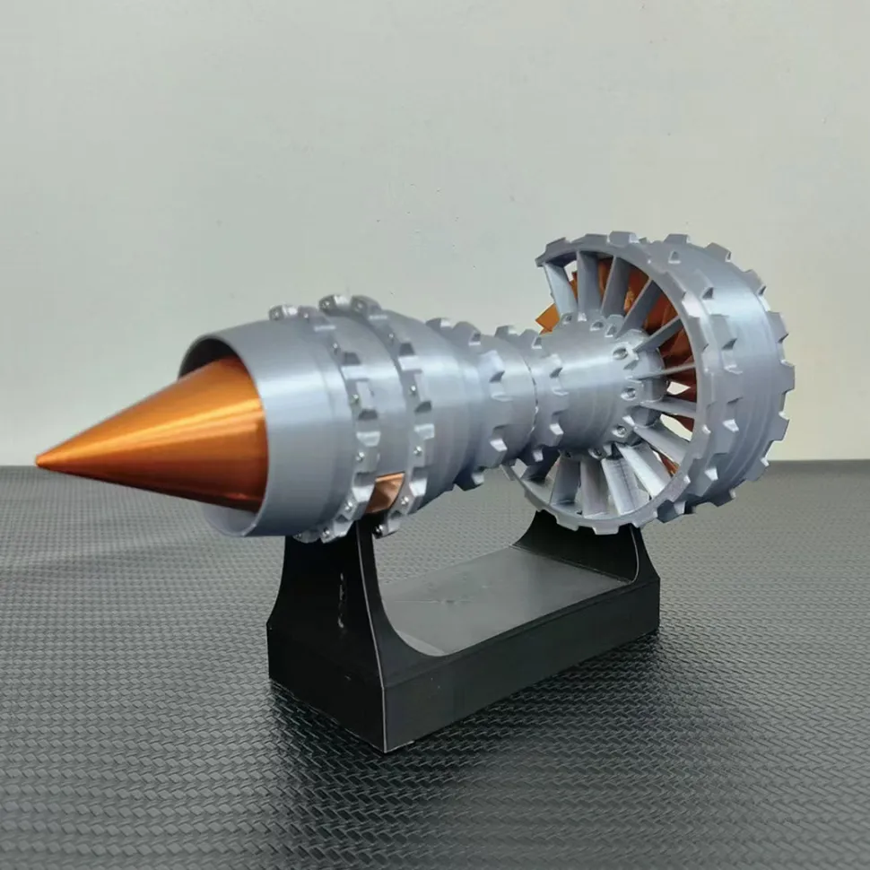 SKYMECHMAN TRENT900 Turbofan Engine Model Kit with LED Light - Turbofan Engine that Works
