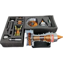 SKYMECHMAN TRENT900 Turbofan Engine Model Kit with LED Light - Turbofan Engine that Works