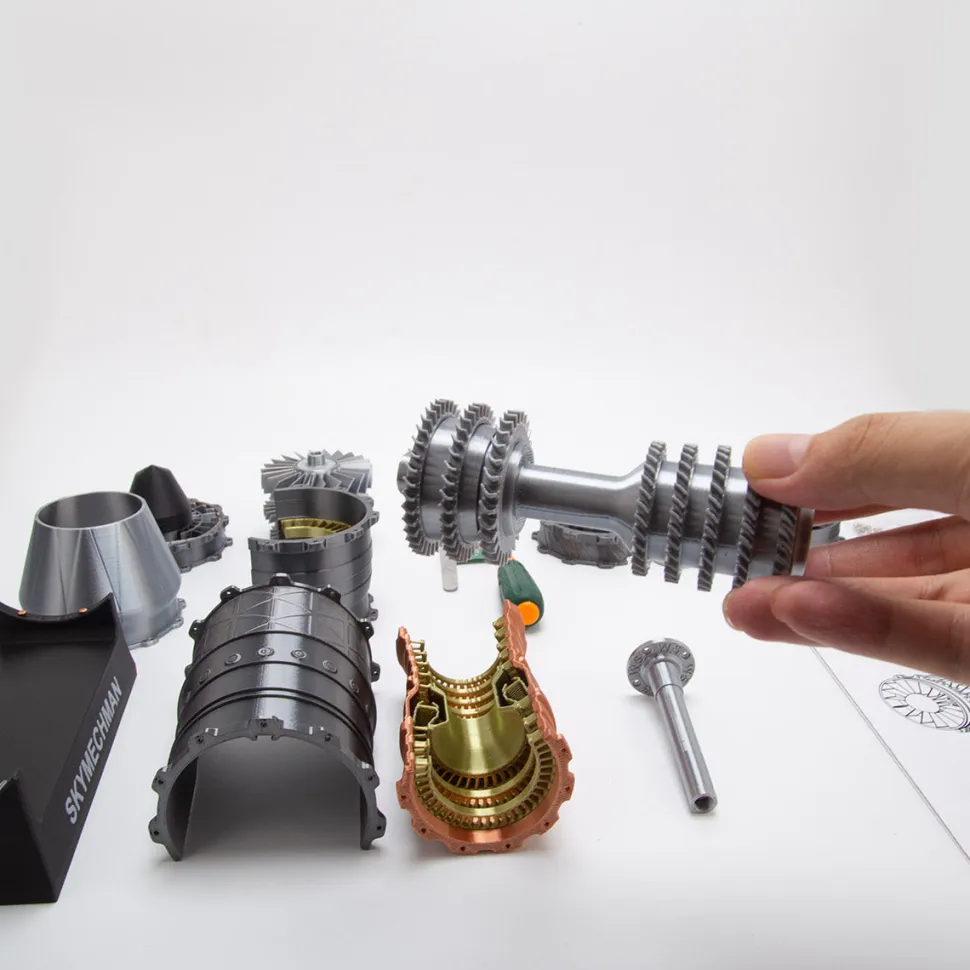 SKYMECHMAN 1/18 WS-15 Turbofan Engine Model Kit-Build Your Own Turbofan Engine that Works