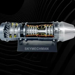 SKYMECHMAN 1/18 WS-15 Turbofan Engine Model Kit-Build Your Own Turbofan Engine that Works