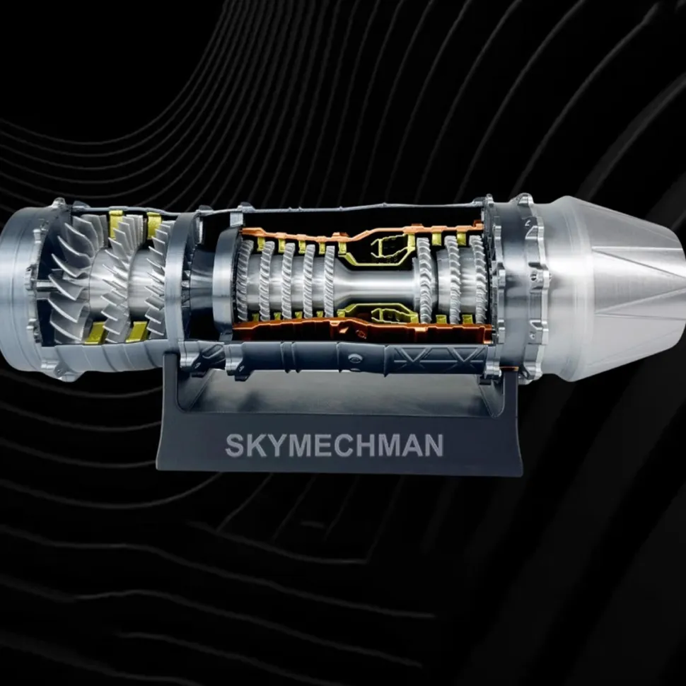 SKYMECHMAN 1/18 WS-15 Turbofan Engine Model Kit-Build Your Own Turbofan Engine that Works