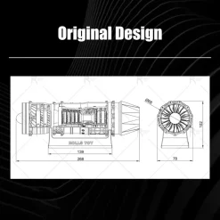 SKYMECHMAN 1/18 WS-15 Turbofan Engine Model Kit-Build Your Own Turbofan Engine that Works