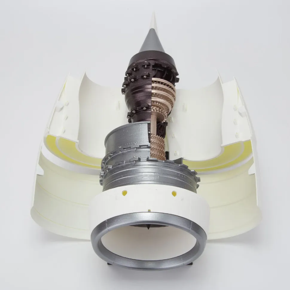 SKYMECH NTR-900 1/30 Turbofan Engine Model Kit - Build Your Own Turbofan Engine that Works - Working Jet Engine 150PCS