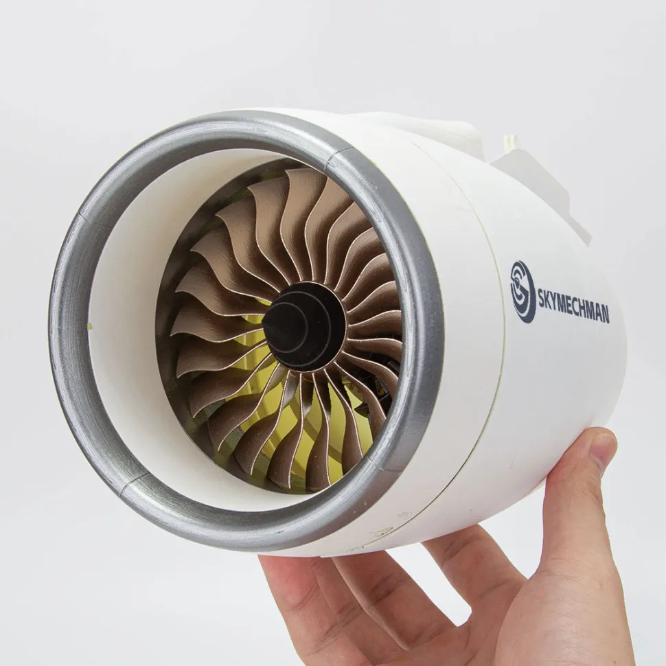 SKYMECH NTR-900 1/30 Turbofan Engine Model Kit - Build Your Own Turbofan Engine that Works - Working Jet Engine 150PCS