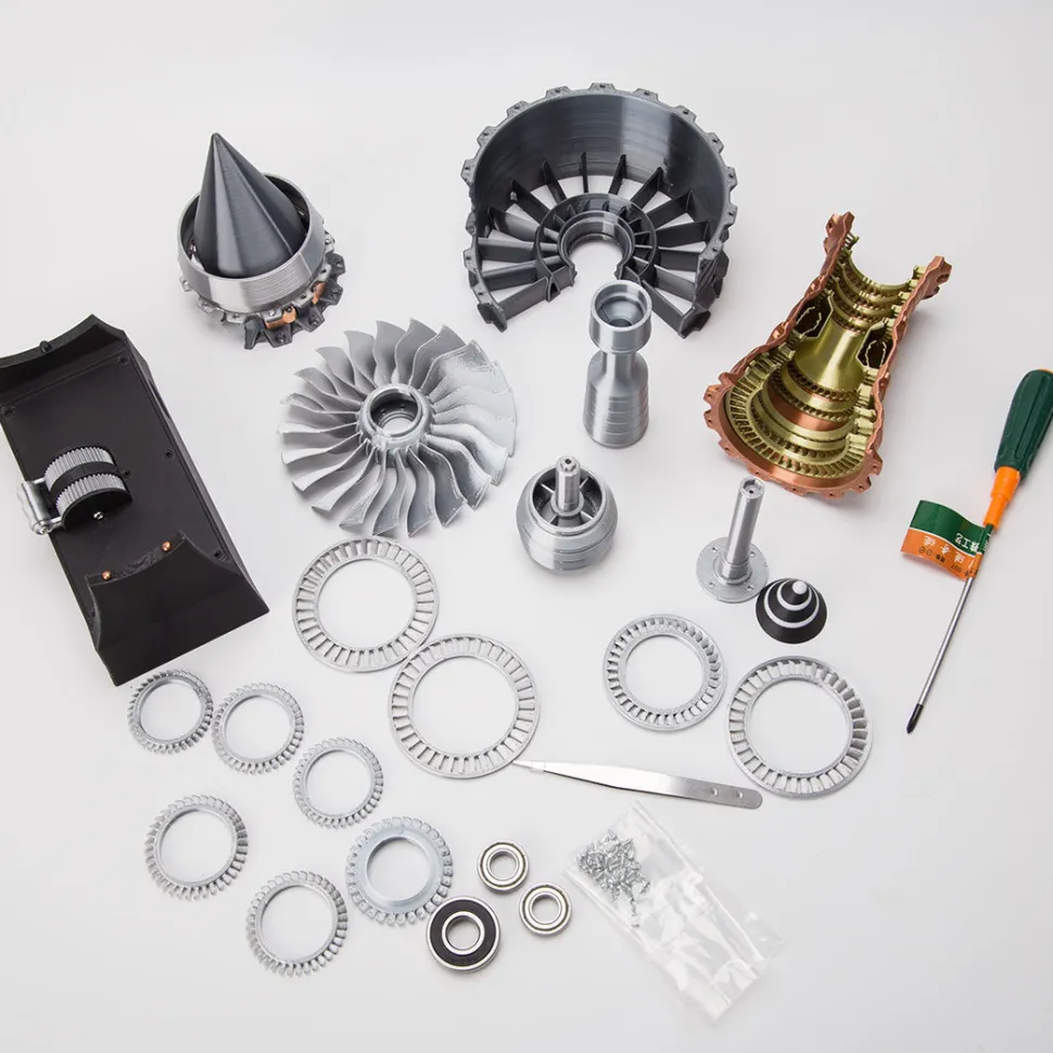 SKYMECH TR900 DIY Functional Turbofan Aero Aircraft Engine 3D Printed Assembly Model Dynamic KIT Version
