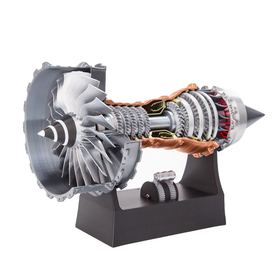 SKYMECH TR900 DIY Functional Turbofan Aero Aircraft Engine 3D Printed Assembly Model Dynamic KIT Version
