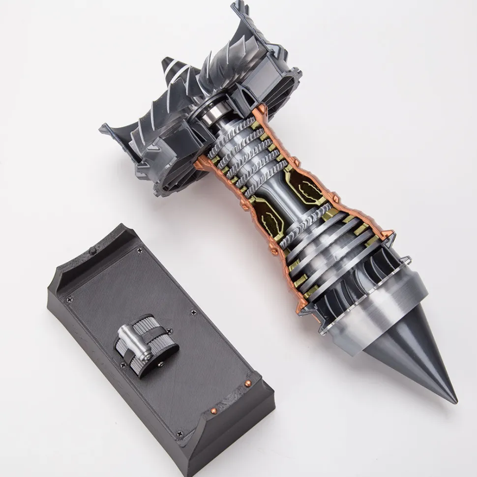 SKYMECH TR900 DIY Functional Turbofan Aero Aircraft Engine 3D Printed Assembly Model Dynamic KIT Version
