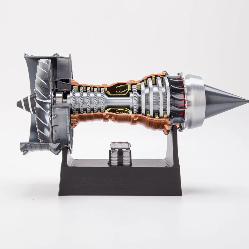 SKYMECH TR900 DIY Functional Turbofan Aero Aircraft Engine 3D Printed Assembly Model Dynamic KIT Version