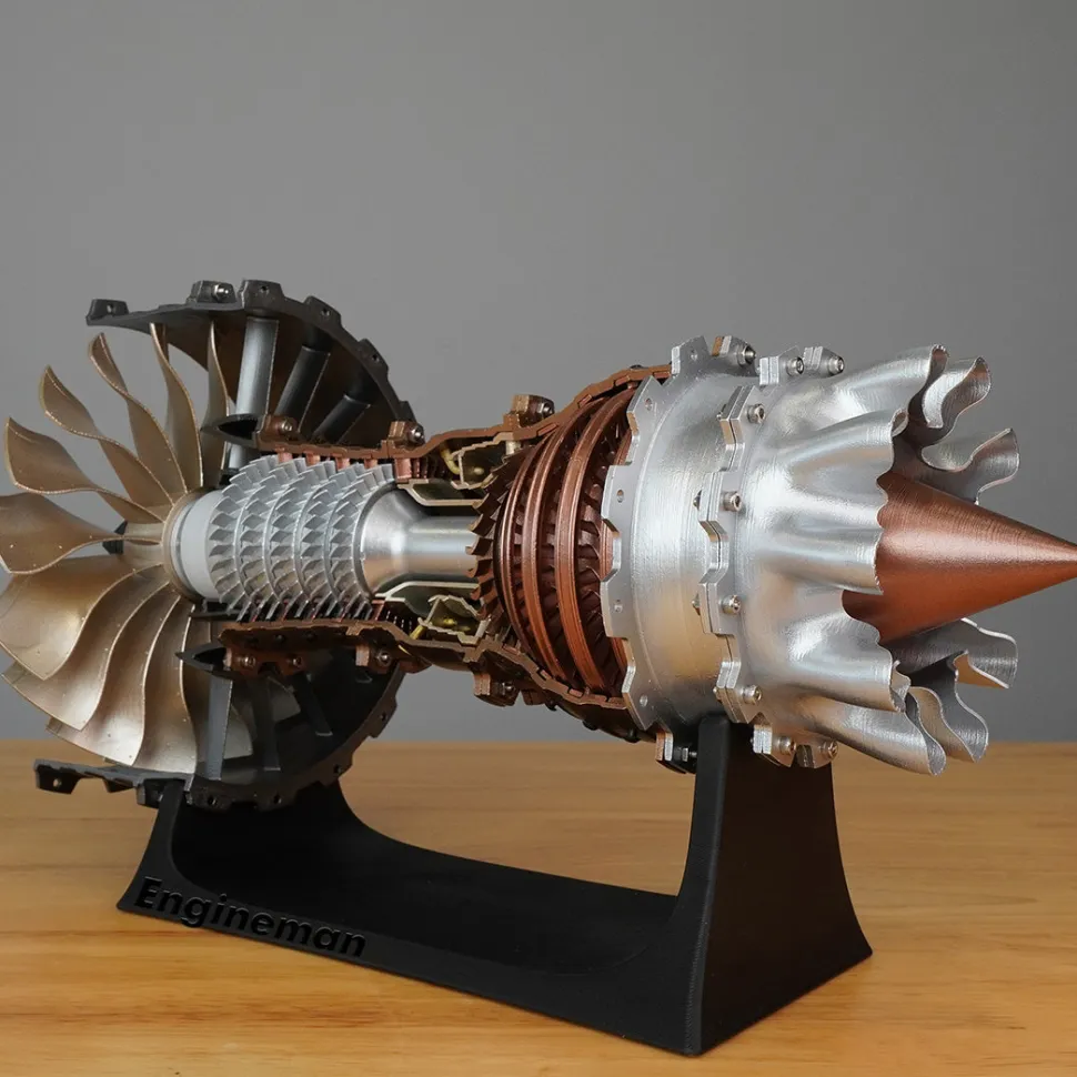 SKYMECH Trent 900 Aircraft Engine Model Kit - Build Your Own Jet Engine - 1: 20 Scale Turbofan Engine Mechanical Science STEM Toy