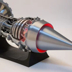 SKYMECH TRENT900 1/15 Scale 3D Printed Functional Turbofan Aircraft Engine Model (RTR Electric Light Version)