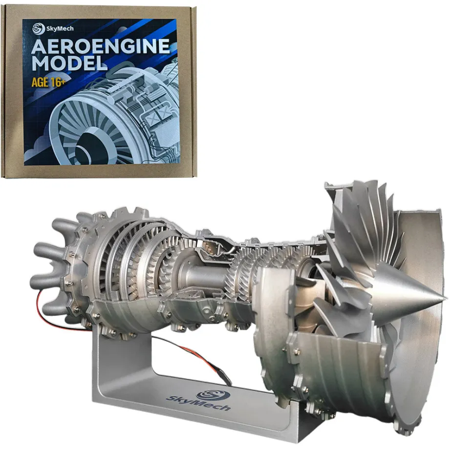 SKYMECH TRENT 900 Turbofan Engine Model Kit - Build Your Own Jet Engine that Works - Working Aircraft Engine Model Educational Toy