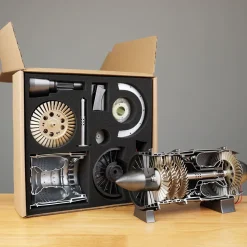 SKYMECH 1/3 Turbojet Engine Model Kit - Build Your Own Turbojet Engine that Works - WP-85 Turbojet DIY Aircraft Engine Model 100Pcs